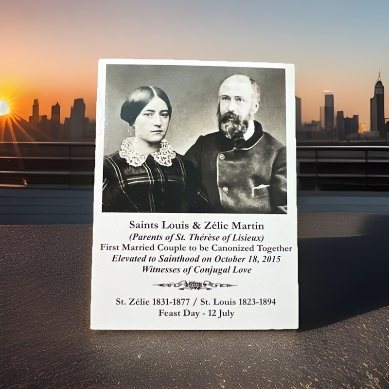 New 3x4”  Thick Holy Card Saints Louis & Zelle Martin  Parents If St. Theresa 