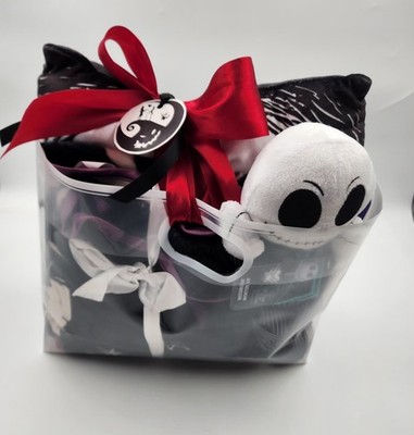 Nightmare Before Christmas Gift Set Plush Blanket Pillow Face Mask Headband Bag