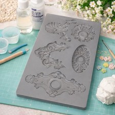 IOD  Baroque 4  2017 Decor Mould Mold IstGen Rare COLLECTORS Craft Clay Resin