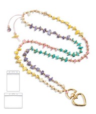 Lanyards for ID Badges Keys Turquoise Beaded Lanyard for Women 1 PCS