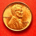 1952-S Lincoln Wheat Cent Penny GEM RED BU From an Original Bank Roll