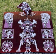 One piece Youth/Petite Size Alpaca Wool Poncho, Hooded, Unisex, One Size