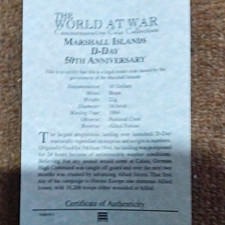 Marshall Islands 1994 D-Day 50th Anniversary $10 Ten Dollars Coin