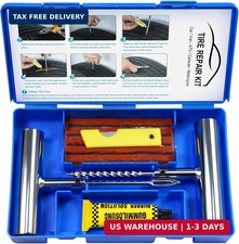 Tire Plug Repair Kit 16 Pcs Heavy Duty Professional Flat Tire Fix with 10 Plugs,