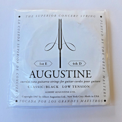 Augustine Gitarrensaiten 1st E 4th D Classic/Black - Low Tension - NEU - OVP