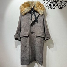 USED RARE, EXCELLENT CONDITION, 2017 TRICOT COMME DES GARCONS LONG FUR COAT IN