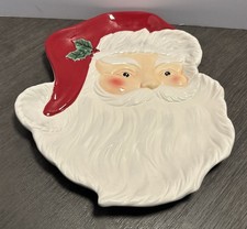 Plato galleta LG St Nicholas Square Santa Claus 15,5”x12,5 tradiciones navideñas