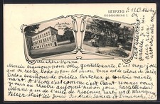 Ansichtskarte Leipzig, Haus mit Park, Georgir...