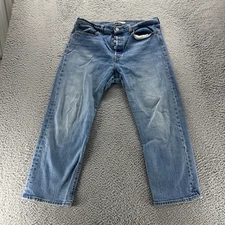 Levi's Wedgie Jeans Womens 33x26 Blue Cotton Denim Straight Leg Faded Button Fly