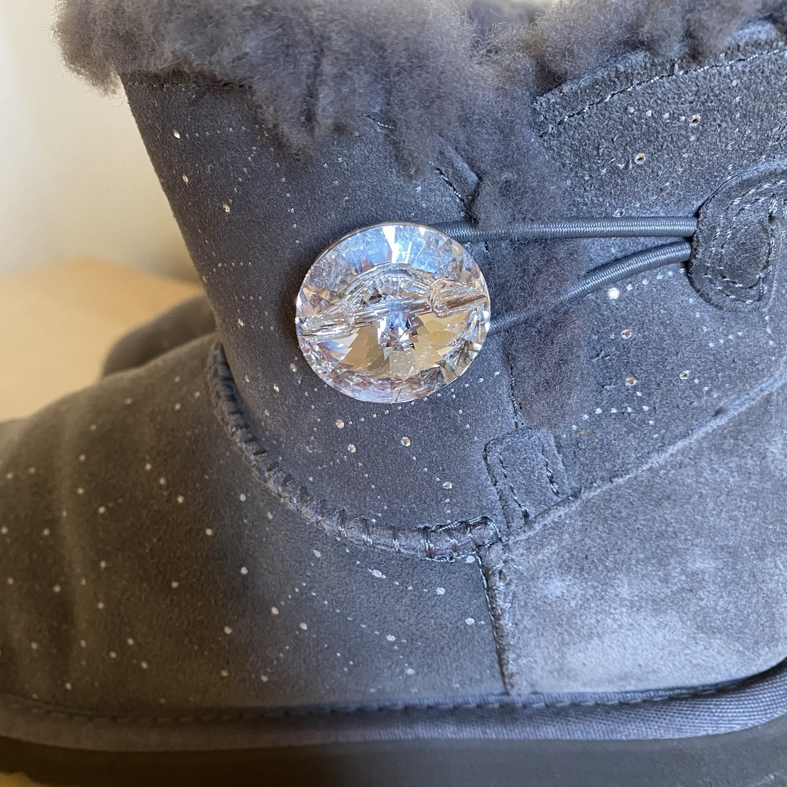 UGG GRAY MINI BAILEY BUTTON CONSTELLATION BOOTS, … - image 5