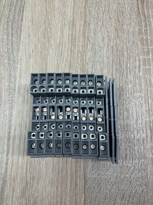8 Stück Phoenix Contact URTK 6 Messwandler-Trennklemme grau + 3 Endplatten 