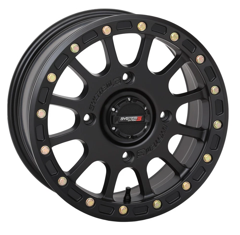 System 3 SB-5 Beadlock Black UTV Wheels 14" Can-Am Maverick X3 (4) - Image 2 of 3