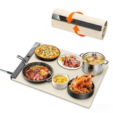 Food Warming Mat 24"x16", Electric Warming Tray with 6 Level Adjustable Tempe...
