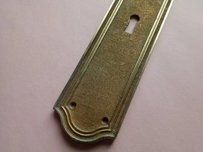 Plaque de propreté en laiton pour porte de style Louis XVI - 235 g - 27 cm - Photo 1/4