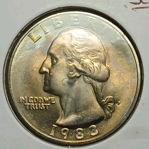 1983-P Washington Quarter Nice Unc Attractive Toning *Better Date*