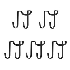 Multi-Use Over Cabinet Hook, 5 Pack, Stainless Steel, Over Door Double Hook f...