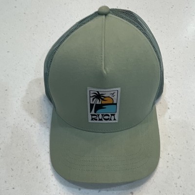 RVCA Men s Green Solid Mesh Back Adjustable Trucker Hat One Size