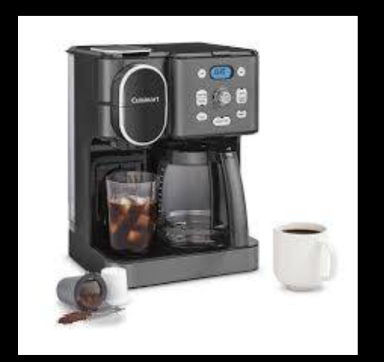 Glass Carafe Hot & Iced Single Serve Brewer Black