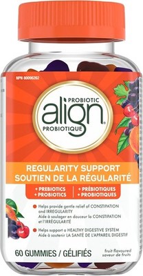Align Probiotic Regularity Support Probiotic Gummy Fruit Flavored 60pcs NEW