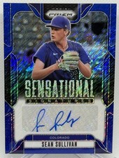 2025 Panini Prizm Sean Sullivan Sensational Signatures Blue Shimmer Auto /8