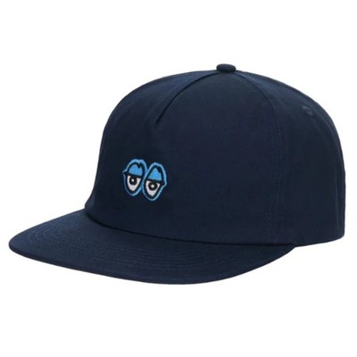 Krooked Eyes Snapback Cap Navy Blue