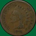 1879 Indian Head Cent Very Good VG Coin #40992
