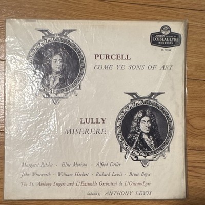 Purcell Lully Come Ye Sons of Art Miserere LP L'Oiseau-Lyre Classical OL 50166