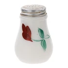 Depression Era Unknown Hand Painted Milk Glass Single Salt Shaker 3 1/4" Tall
