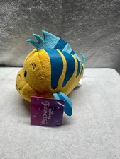 Disney Yellow/Blue Flounder Little Mermaid Stuffed Animal Plush New With Tag NWT
