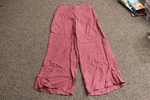 Athleta Calm Cool Pant Womens Medium Mauve Wide Leg Pull On Flow Lightweight