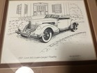GE GEIVETT Pencil Print 1991 Of 1934 Duesenberg Boattail 1937 CORD 812  Phaeton — photo 3