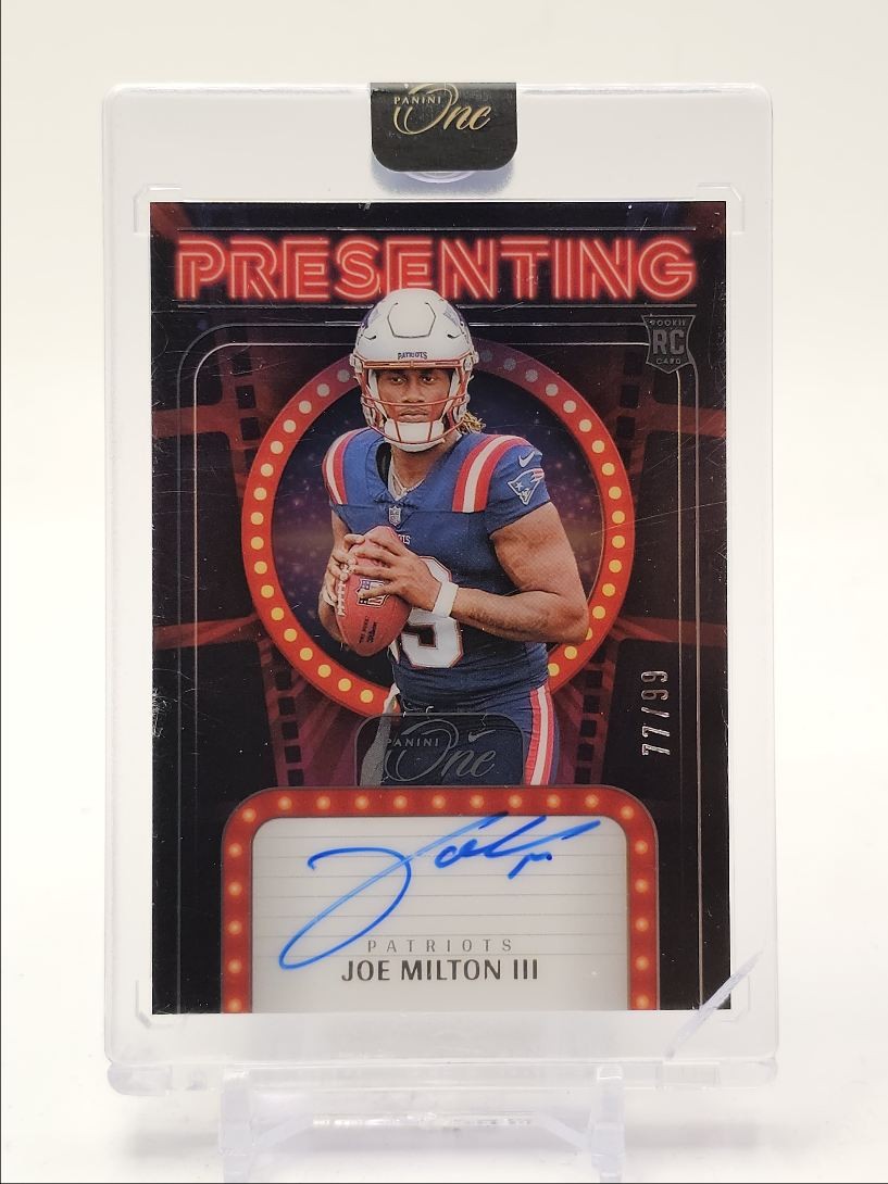 JOE MILTON III 2024 PANINI ONE PRESENTING ROOKIE CRACKED RC AUTO /99 Q1639