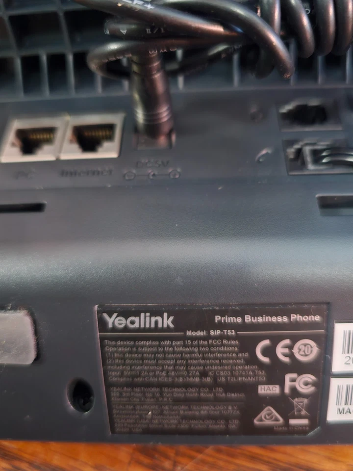Telefone IP Gigabit Yealink SIP-T53 COM CABO DE ALIMENTAÇÃO - Imagem 2 de 2