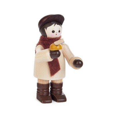 Miniatur Figuren Mutter oder Vater mit Bratwurst Heizpilz Erzgebirge Thiel