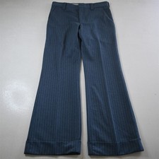 Vtg Levis 32x32 Blue Stripe Panatela 70s Vtg Cuff Bell Bottom Flare Dress Pants