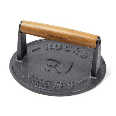 7 Inch Bacon Press Heavy Duty Cast Iron Grill 2.5 lbs Round Smash Burger