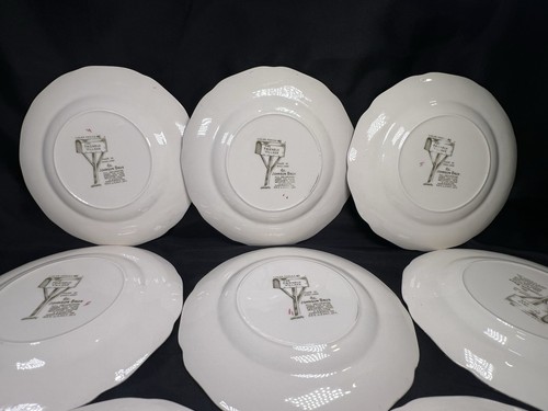 VTG Set 8 Old Mark Johnson Brothers Friendly Village Bread Butter Plates 6 1/8” - Picture 22 of 24