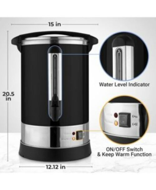 Zulay Kitchen Premium 100 Cup Commercial Coffee Urn - Large Coffee Dispenser