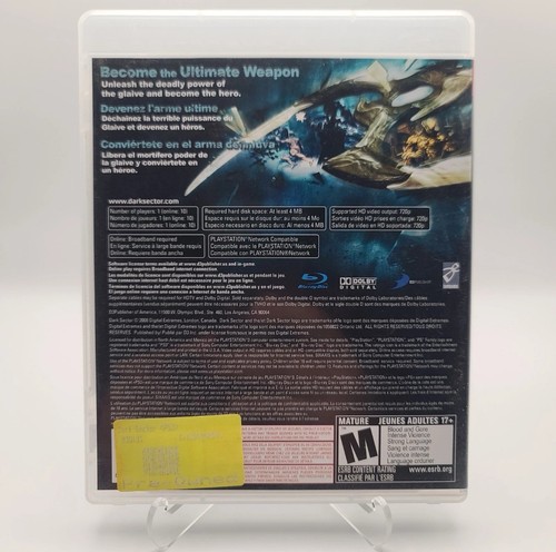 Dark Sector (Sony PlayStation 3, 2008) Completo CIB - Imagen 14 de 24