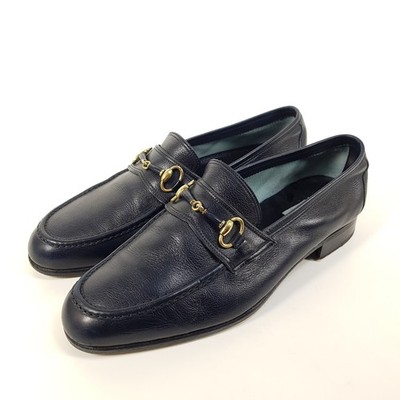 Moreschi Horsebit Loafer Herren Gr. EU 43 UK 9 M Blau Leder Slipper Halbschuhe