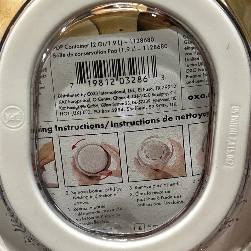 Contenedor POP OXO Good Grips 2 cuartos/1,9 L tarro de almacenamiento redondo para galletas aperitivos Foto 4 de 4