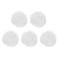Furry Microphone Windscreen 10mm x 55mm White 5 Pack