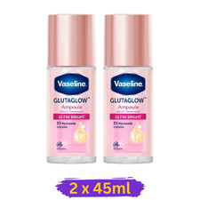 2X Vaseline Roll-On Serum GlutaGlow Ampoule Deodorant Ultra Bright 45ml