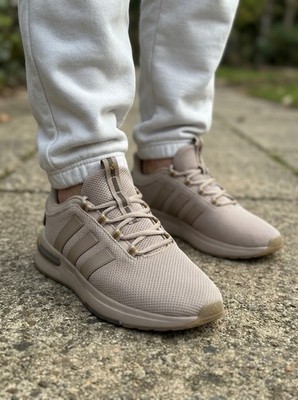 Adidas Racer TR23 Men s 11.5 Beige Grey Gum Running Shoes IH2329 New