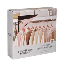 Velvet Adult Clothing Hangers, Pink, Non-Slip, Space Saving 30 Count