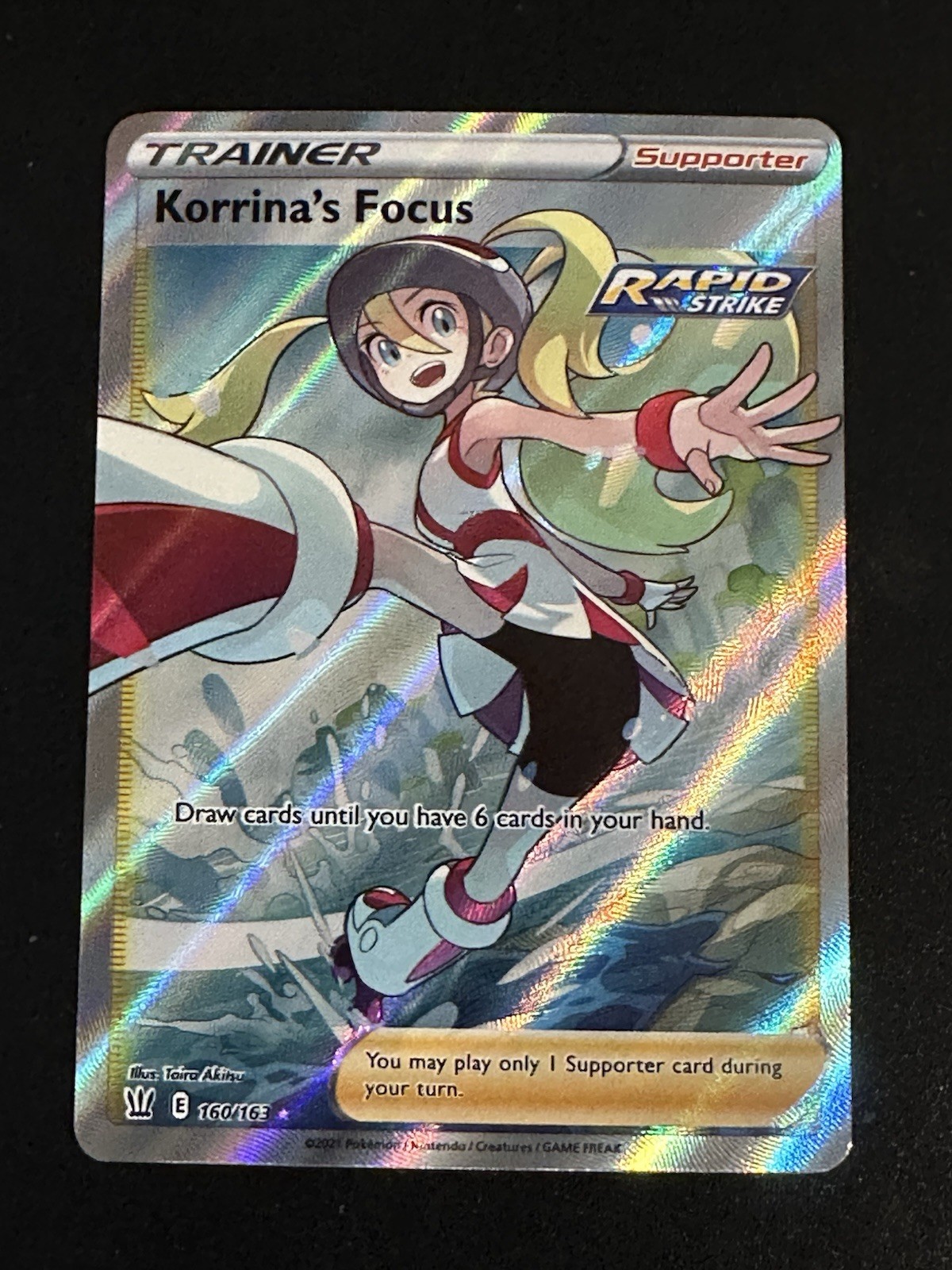 Korrina's Focus 160/163 Pokemon Battle Styles Full Art Trainer Near Mint