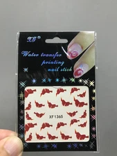 1Sheet/Lot Popular Exquisite Water Transfer DIY Nail Sticker XF1365