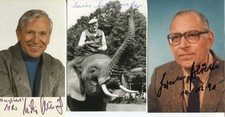 German WRITERS (Collection) Willi Heinrich & others autographs, three signed pho