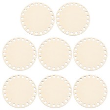 4" Diameter Crochet Basket Bottom, 8Pcs Round Blank Crochet Knitting Wooden B...
