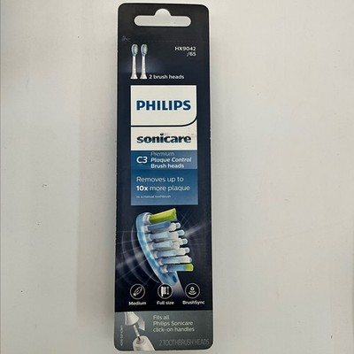 Philips Sonicare C3 2-in-1 2ct Replacement Brush Heads, White HX9042/65 - New